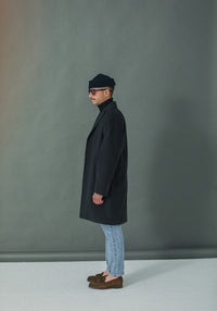 Manteau Long Laine & Cachemire Navy